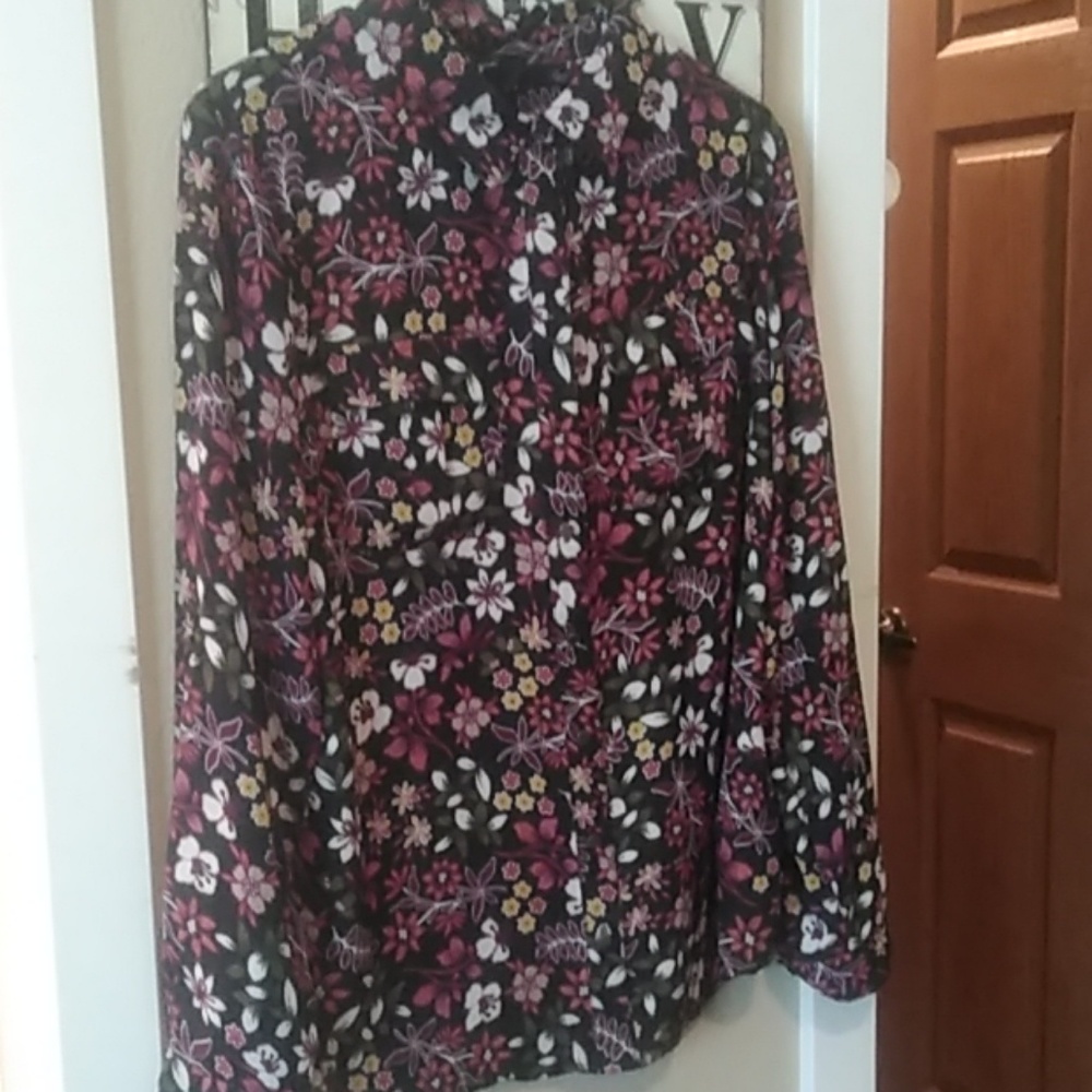 Floral button down blouse